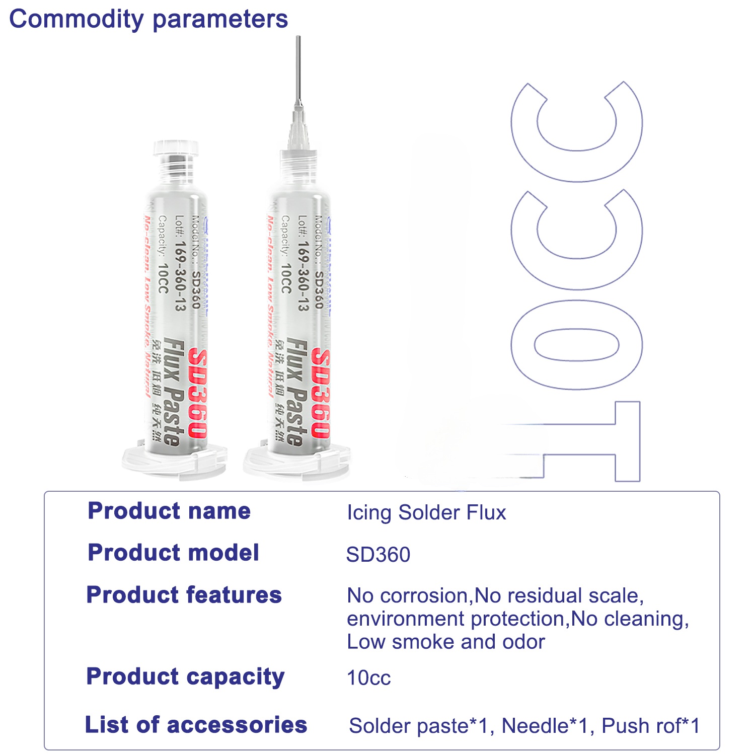 Picture of Mechanic SD360 Icing Solder Flux Paste No-clean Transparent Welding Paste Flux With Push Rod for PCB SMD BGA Soldering Tools Multicolor