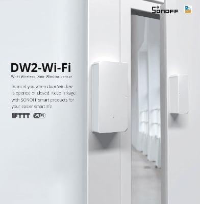 Picture of SONOFF DW1 433Mhz Door Window Wireless Automation Modules Sensor Compatible With RF Bridge for Smart Home Alarm Security E7WIN White