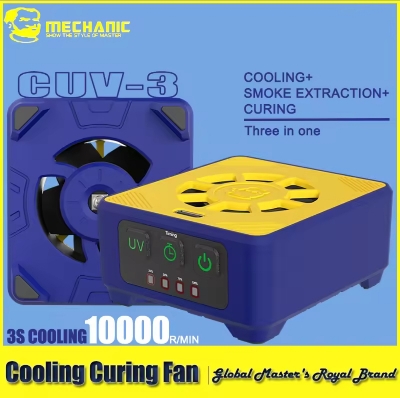 Picture of MECHANIC CUV-3 Rechargeable UV Curing Lamp and Cooling

Fan Heat Dissipation built-in 800mah Battery for Mobile Phone Tablet

Motherboard Green Oil Curing Repair Tools Multicolor