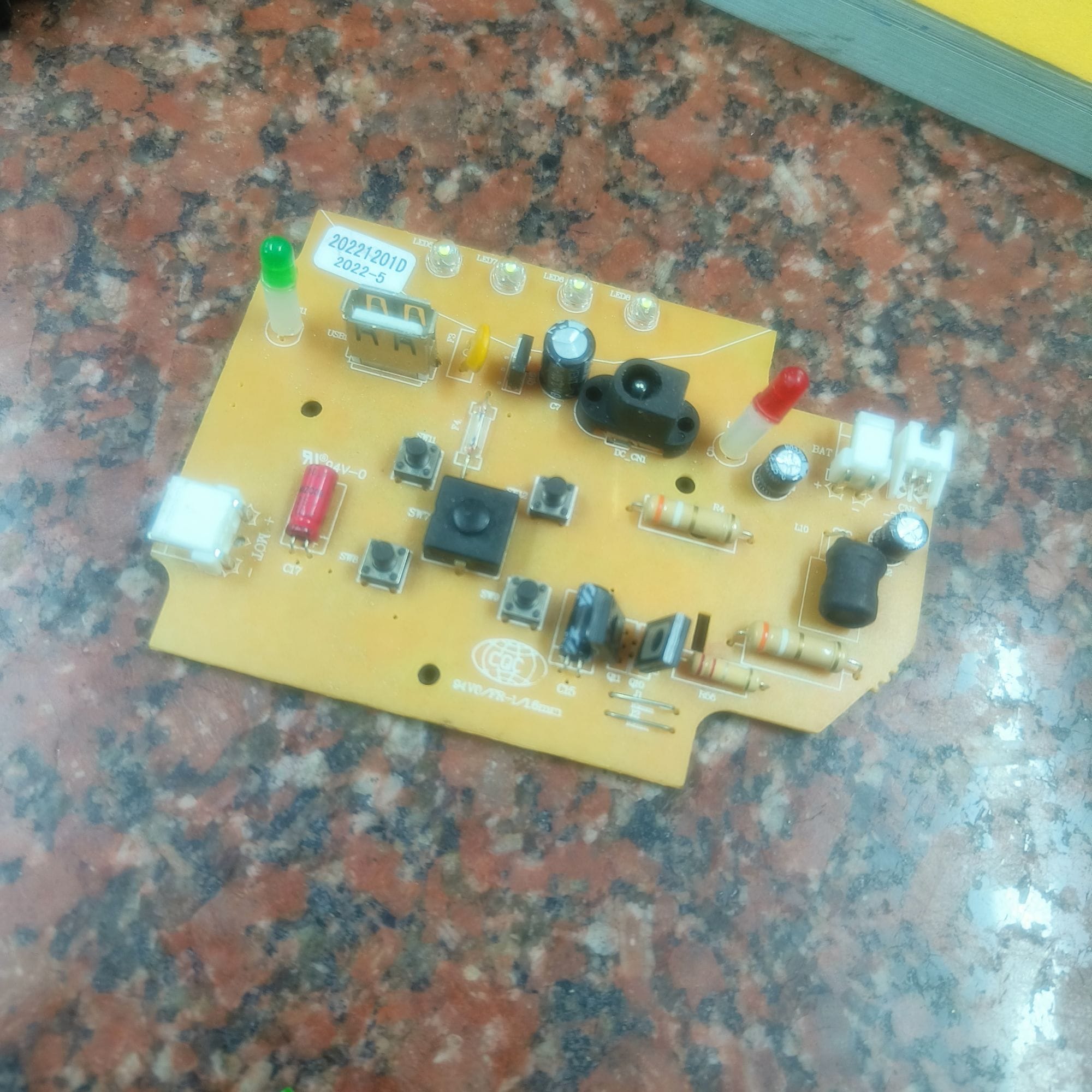 KN-5912-6-SMT Rechargeable Fan Circuit Board 6V Battery Over Voltage ...