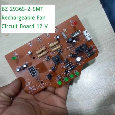 Picture of KN-2936S-2-SMT Rechargeable Fan Circuit Board LED Speed Display Battery Protection For 12V Battery Charger Fan Over Voltage Discharge Protection  For Kennedy Defender Sunca Charger Fan Multicolor