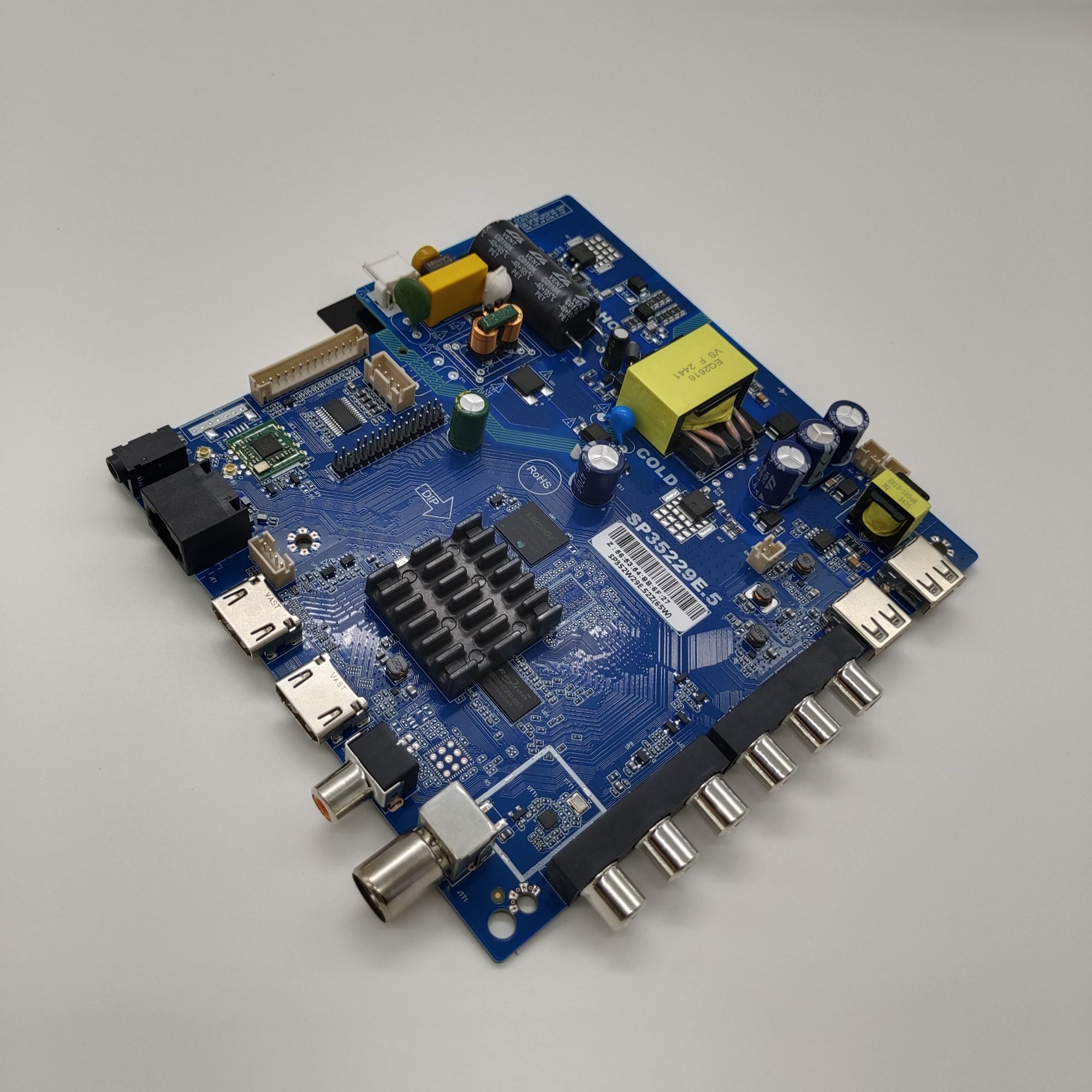 Picture of SP35229E.5 Bluetooth Vouce Control Smart WiFi LED TV Board with 35-110V Backlight Voltage and 1G + 8G Android 14 for 25W 35W 50W 32-42 Inches 