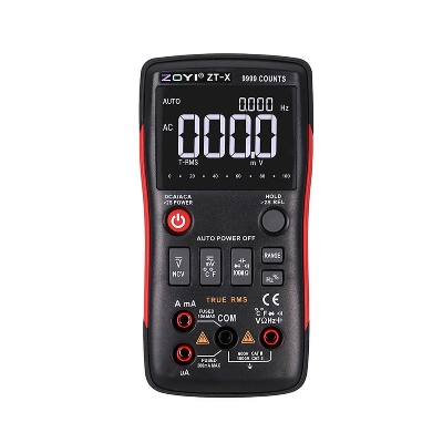 Picture of ZT-X is a professional multimeter with easy-to-access buttons for students, electricians and maintenancers. CAT II 600V, TRUE-RMS multimeter that includes an easy-to-use interface with buttons, A lighting screen of 3 kinds of displays,  One-hand operation Multicolor