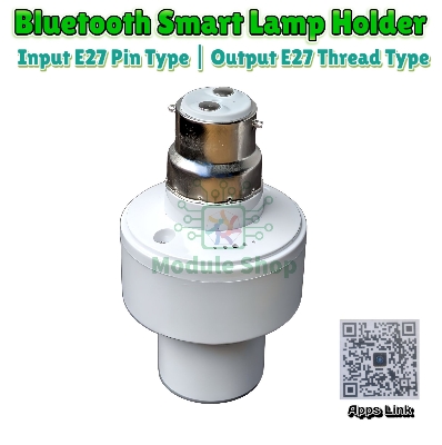 Picture of Smart Wireless Bluetooth App Control Lamp Holder B22/E27 Pin Type to E27 Thread Type LED Lamp Holder AC 85–265V Timer Control Adjustable Light Socket Converter E27 Pin to Thread