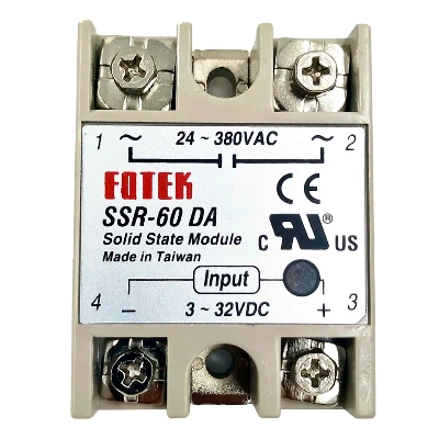 Picture of SSR-60DA Fotek Solid State Relay Module 3-32V Input 24-480V Output 60A SSR-60DA 60A