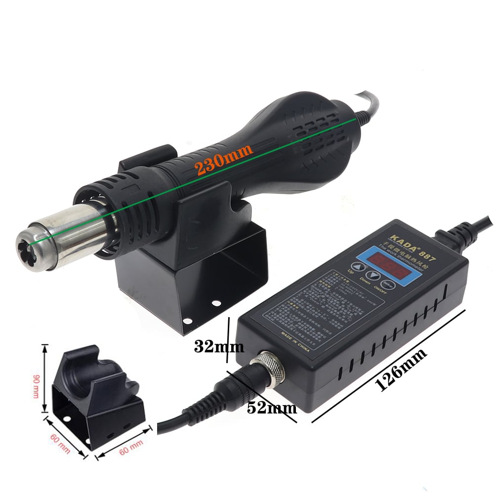 Picture of KADA 887 8858 Portable Digital Hot Air Gun BGA Rework Station Hot Air Blower Hot Air Gun Desoldering Repair Tools Multicolor