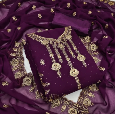 Picture of Embroidary Georjet Three Piece
