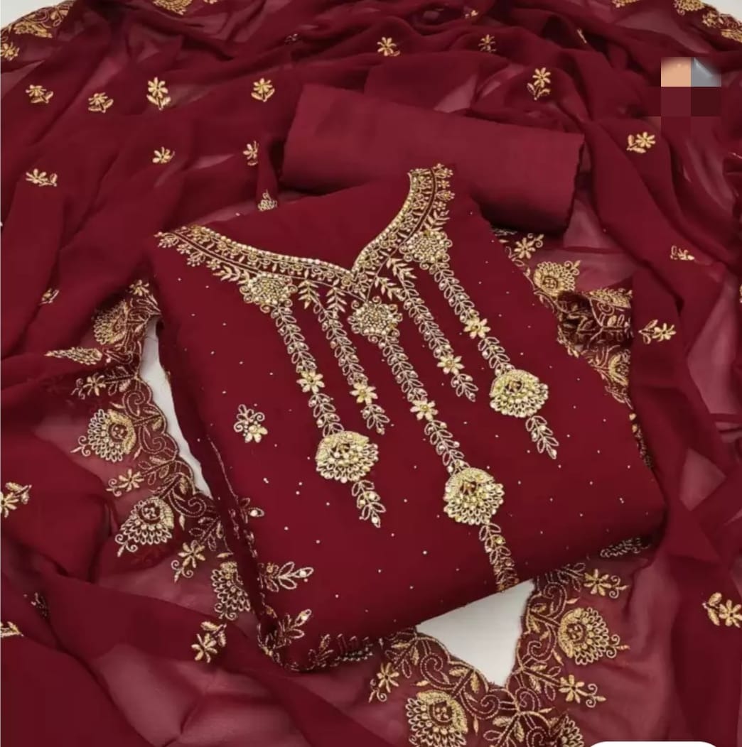 Picture of Embroidary Georjet Three Piece