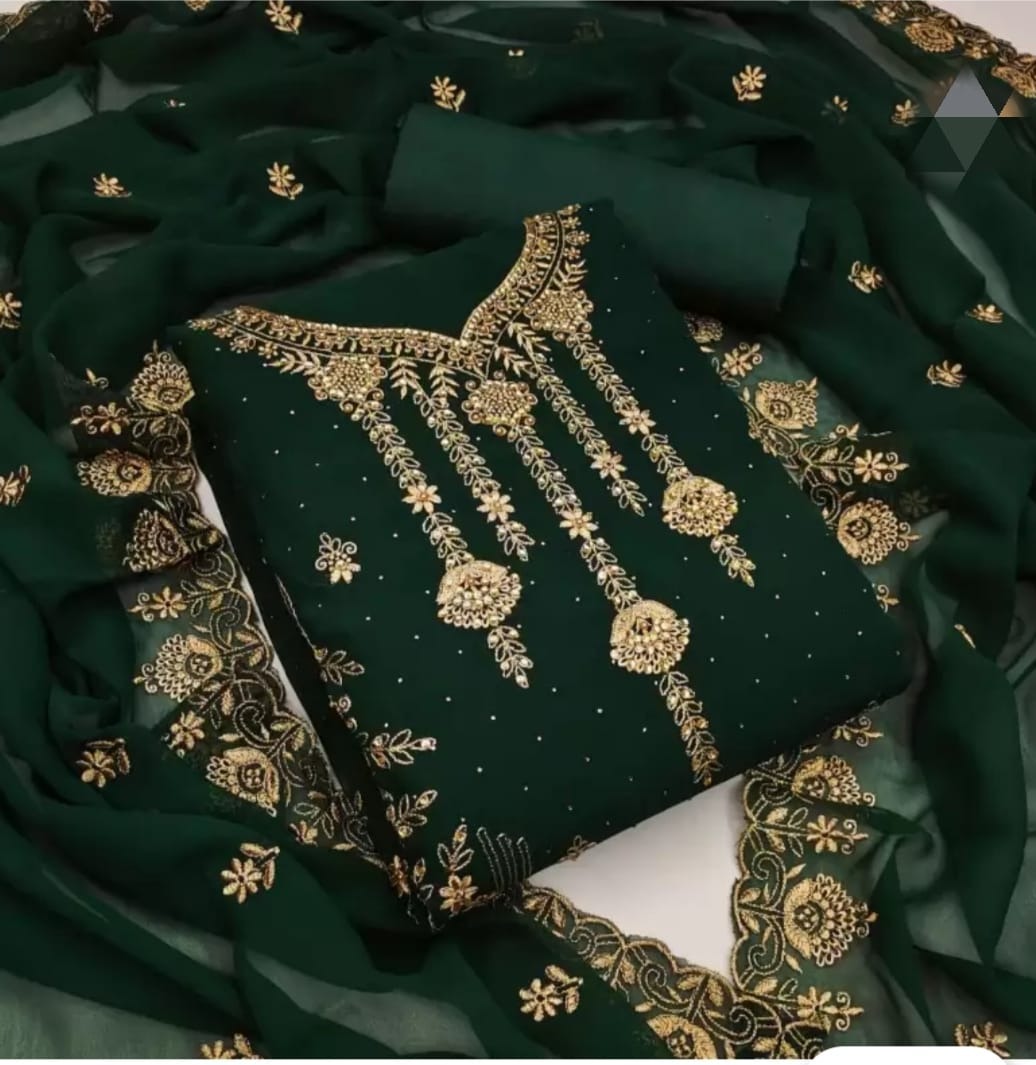 Picture of Embroidary Georjet Three Piece