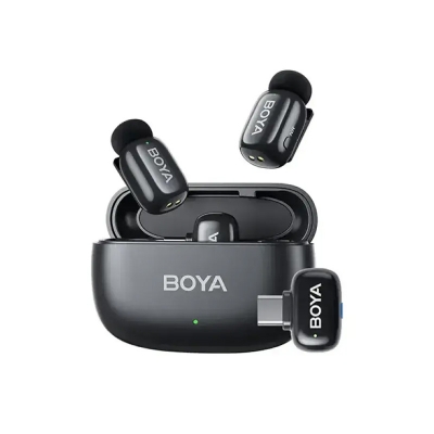 Picture of BOYA mini-12-B The World's Tiniest Wireless Microphone (2RX, 2TX) for Android & IOS Devices