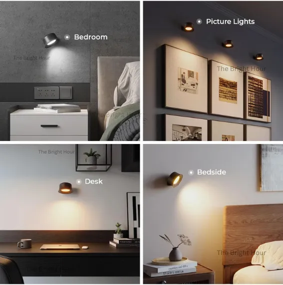 Picture of 1pc Rechargeable Wall Mount LED Spot Light Front & Rear Light