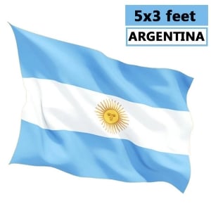 Argentina Flag 5X3 Feet - Sticky Notes - Multicolor