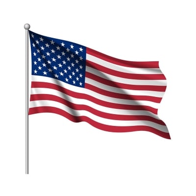 Picture of USA United Of American National Flag 5ft x 3ft One Sided Sublimation Print, High Quality. - Multicolor