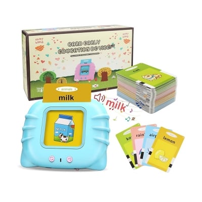Picture of Kids Learning Flashcard Speech Therapy Machine Toy Rechargeable Reader 224 Sight Word 112 cards 12 types Interactive Educational Talking Flash Card - Multicolor