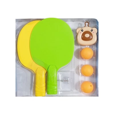 Picture of 1 Set Indoor Exercise Coordination Parent-child Interaction Hanging Ping-Pong Trainer 2 Rackets 3 balls set - Multicolor