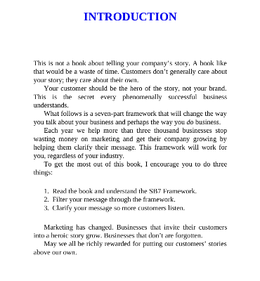Picture of Building a StoryBrand: Clarify Your Message So Customers Will Listen (Premium Quality Books with Matte Finish)
