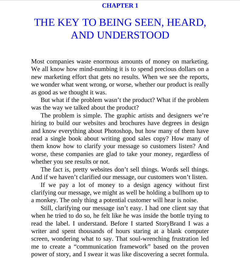 Picture of Building a StoryBrand: Clarify Your Message So Customers Will Listen (Premium Quality Books with Matte Finish)