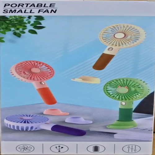 Picture of Portable Mini USB Rechargeable Handheld Fan with Stand – Travel-Friendly