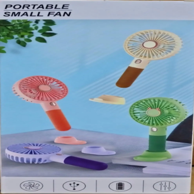 Picture of Portable Mini USB Rechargeable Handheld Fan with Stand – Travel-Friendly