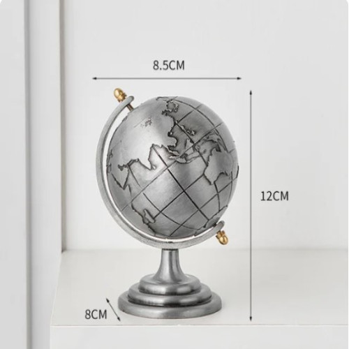 Picture of Thumbnail 1Thumbnail 2Thumbnail 3World Map 3D Rotating, Metal Globe With A Stand