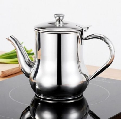 Picture of ২৪ সাইজ: Multi-Functional Household Tea Kettle with Oil Filter Pot and Pouring Spout | MNK SHOP(Silver)