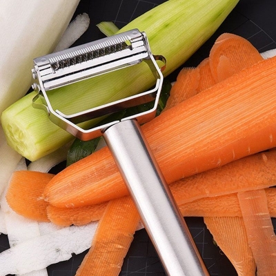 Picture of Julienne Vegetable Peeler Stainless Steel Sharp and Easy to Use | MNK SHOP(Silver)