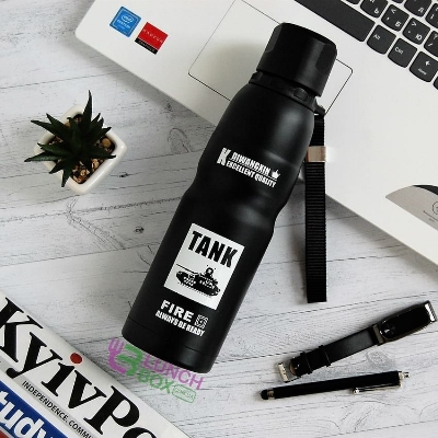 Picture of 500ml স্টেইনলেস স্টিল ভ্যাকুয়াম ফ্লাস্ক হট ও কোল্ড চা, কফি সংরক্ষণের জন্য | MNK SHOP(Black)
