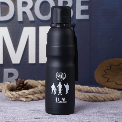 Picture of 500ml স্টেইনলেস স্টিল ভ্যাকুয়াম ফ্লাস্ক লিক-প্রুফ চা, কফি এবং পানি রাখার জন্য | MNK SHOP(Black)