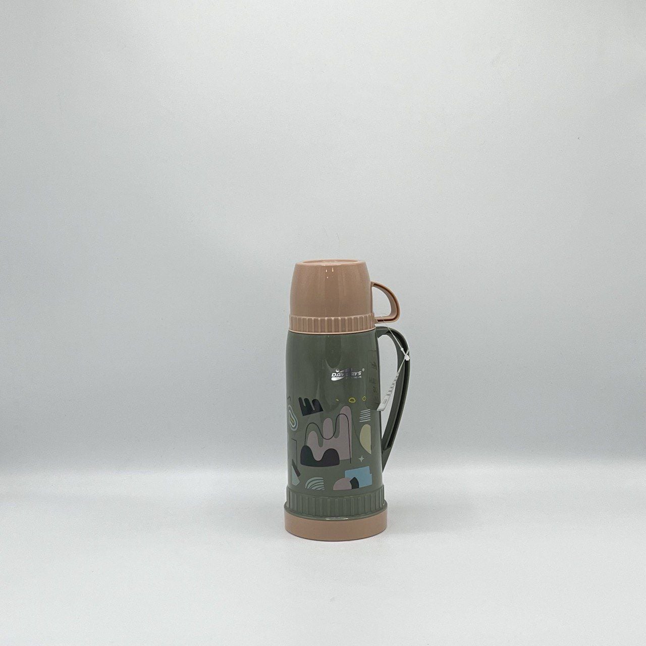 Picture of Premium Artwork Printed Glass Inner Vacuum Flask One Cup Hot Cold Insulation Bottle Excellent For Travel Home Use And Office | MNK SHOP(Multicolor)