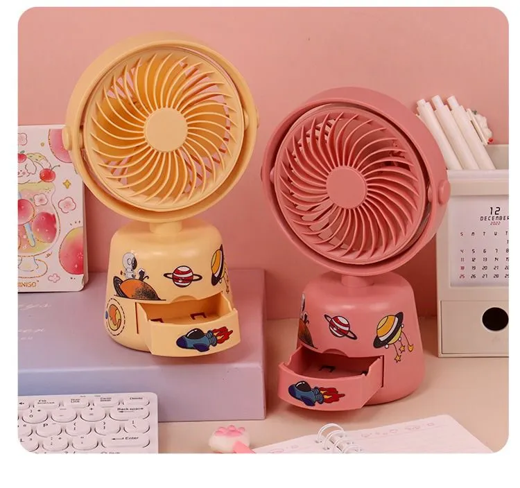 Picture of Mini USB Portable Fan Mute Desk Fan Melody Hand Fan Kawaii Toy Girl Boy Gift