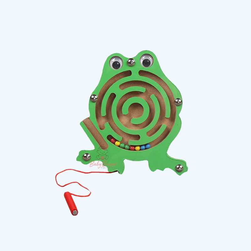 Picture of Baby Montessori Educational  Magnetic Track Maze Balance Board Wooden Puzzle Game Labyrinth Baby Toys (DESING RANDOM)