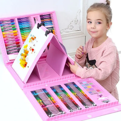 Picture of Drawing Art Set Painting Drawing Supplies 208 Pcs For Kids Box Artist Printing Art Set