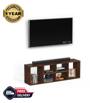 Picture of Petel TV Entertainment Unit/Versatile Adjustable TV Stand & Storage Unit with 6 Compartments & Adjustable Shelves DIY Ideal Upto 65 Inches TV