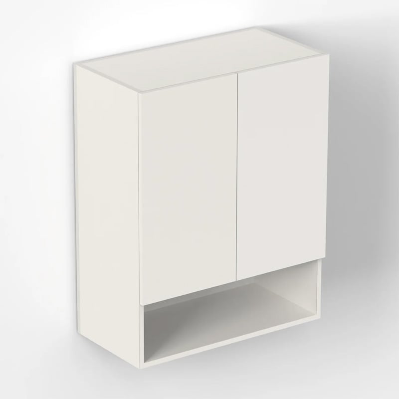 Picture of Opryt with Shelf Engineered Wood Kitchen Cabinet Rack, Wall Mounted Storage Cabinet for Kitchen Utensils, Jars, Spices, Modular Cupboard for Home & Kitchen DIY (White)