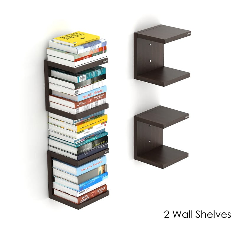 Picture of Alvin Book Shelf (2pc) Wall Mount Display Rack Book Shelf for Home Office Wall Decor
