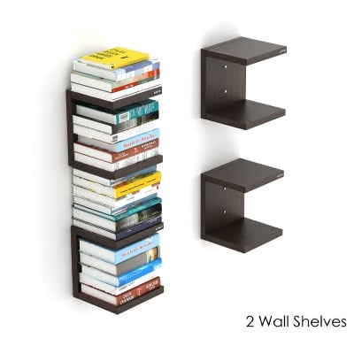Picture of Alvin Book Shelf (2pc) Wall Mount Display Rack Book Shelf for Home Office Wall Decor