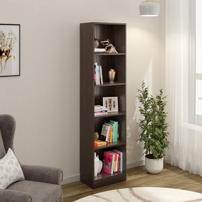 Picture of Alex 5 Tier Bookshelf, Book Rack Organizer with Shelves for Décor Display, Floor Standing Display Rack for Home Office Library