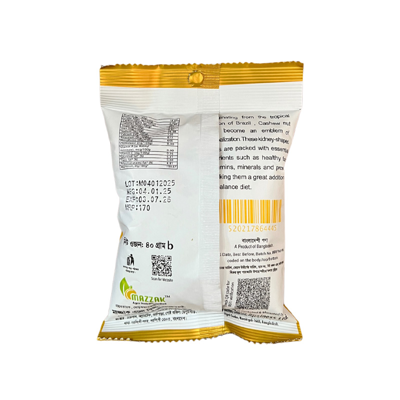 Picture of Mazzak Cashewnut Roasted Salt Leamon Flv 40gm Pkt