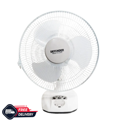 Picture of Defender 12" Rechargeable AC/DC Fan with LED Multi-Function White (KN-2912)