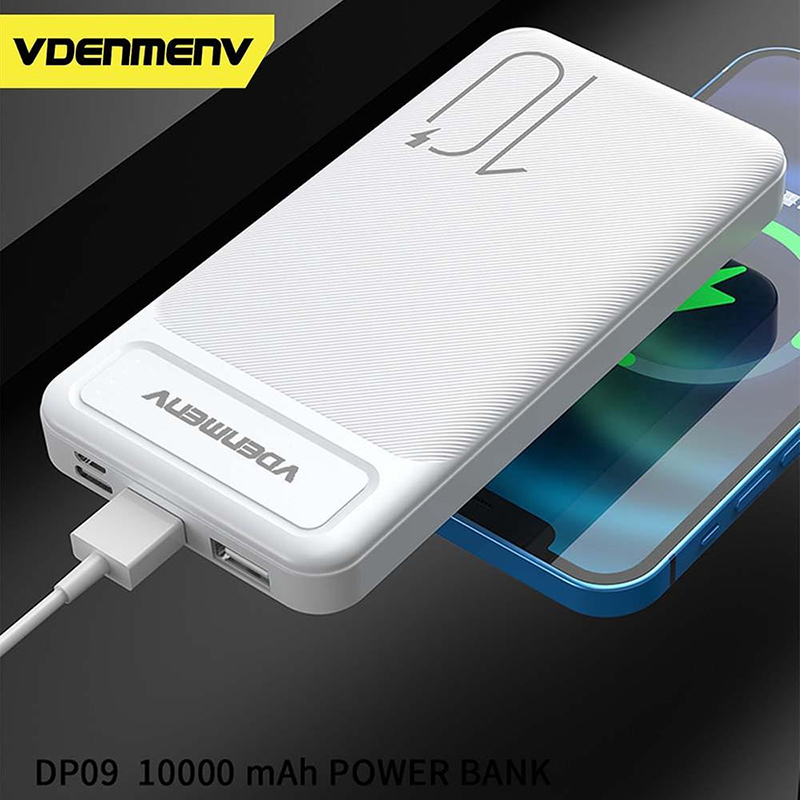 Picture of VDENMENV DPO9 Dual USB And Type C 10000mAh Power bank with 5V 2.1A Output