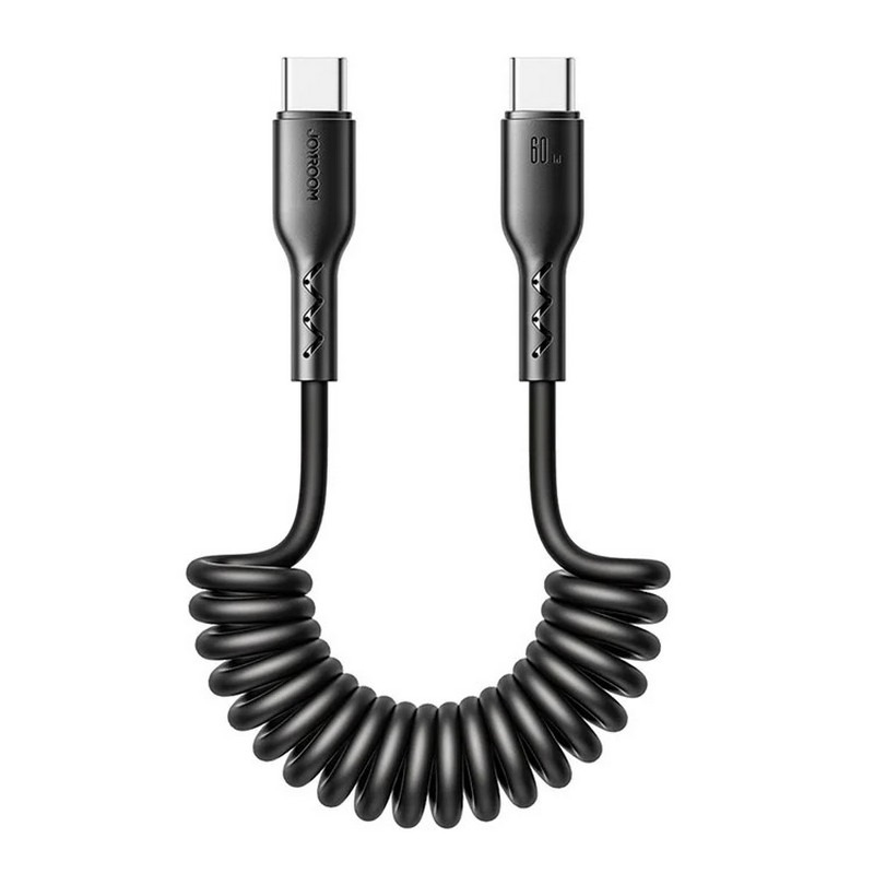 Picture of JOYROOM SA38-CC3 60W Coiled Fast Charging Data Cable for Car (Type-C to Type-C/PD)