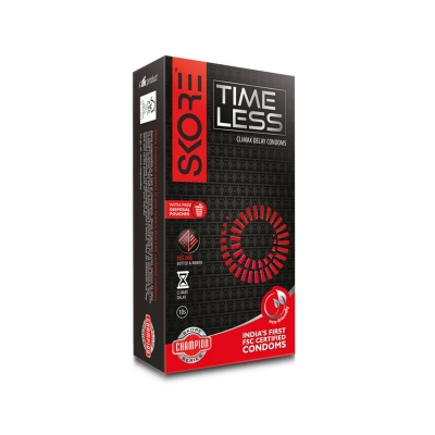 Picture of Skore Timeless Climax Delay Dotted & Ribbed Condom - 10's Pack