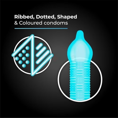 Picture of Skore ZigZag Dotted & Ribbed Condoms 10's Pack