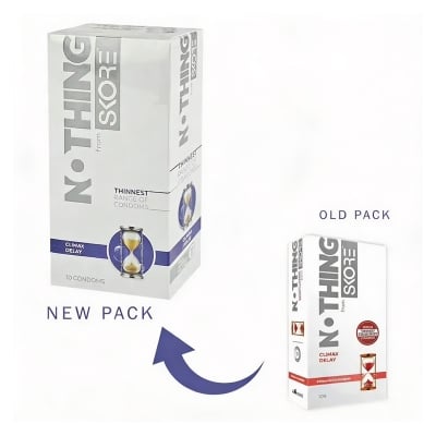 Picture of Skore Nothing Thinnest Climax Delay Flavoured Condoms 10's Pack