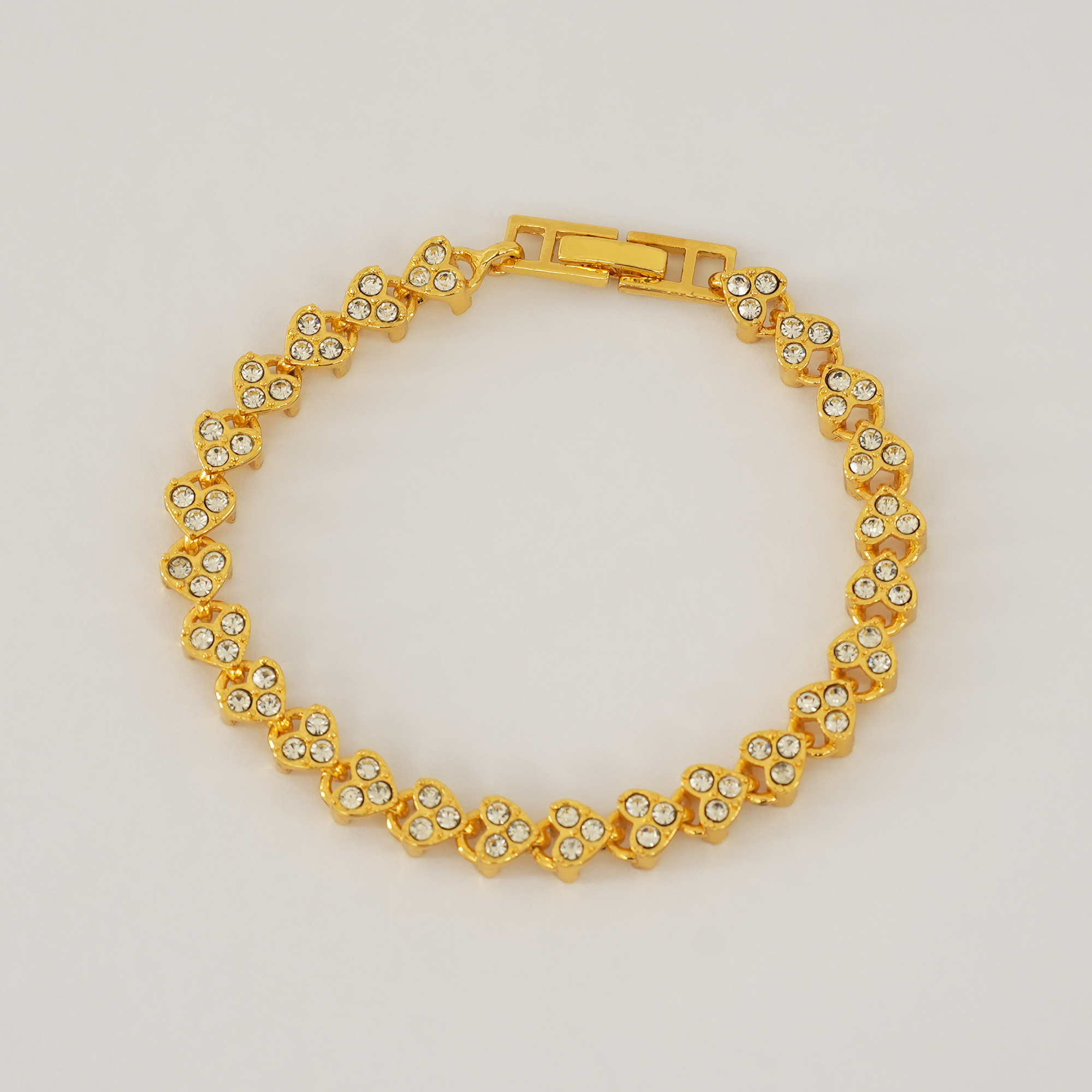 Picture of Women Fashion Roman Style Zircon Crystal Bracelet Bangles  for Gifts