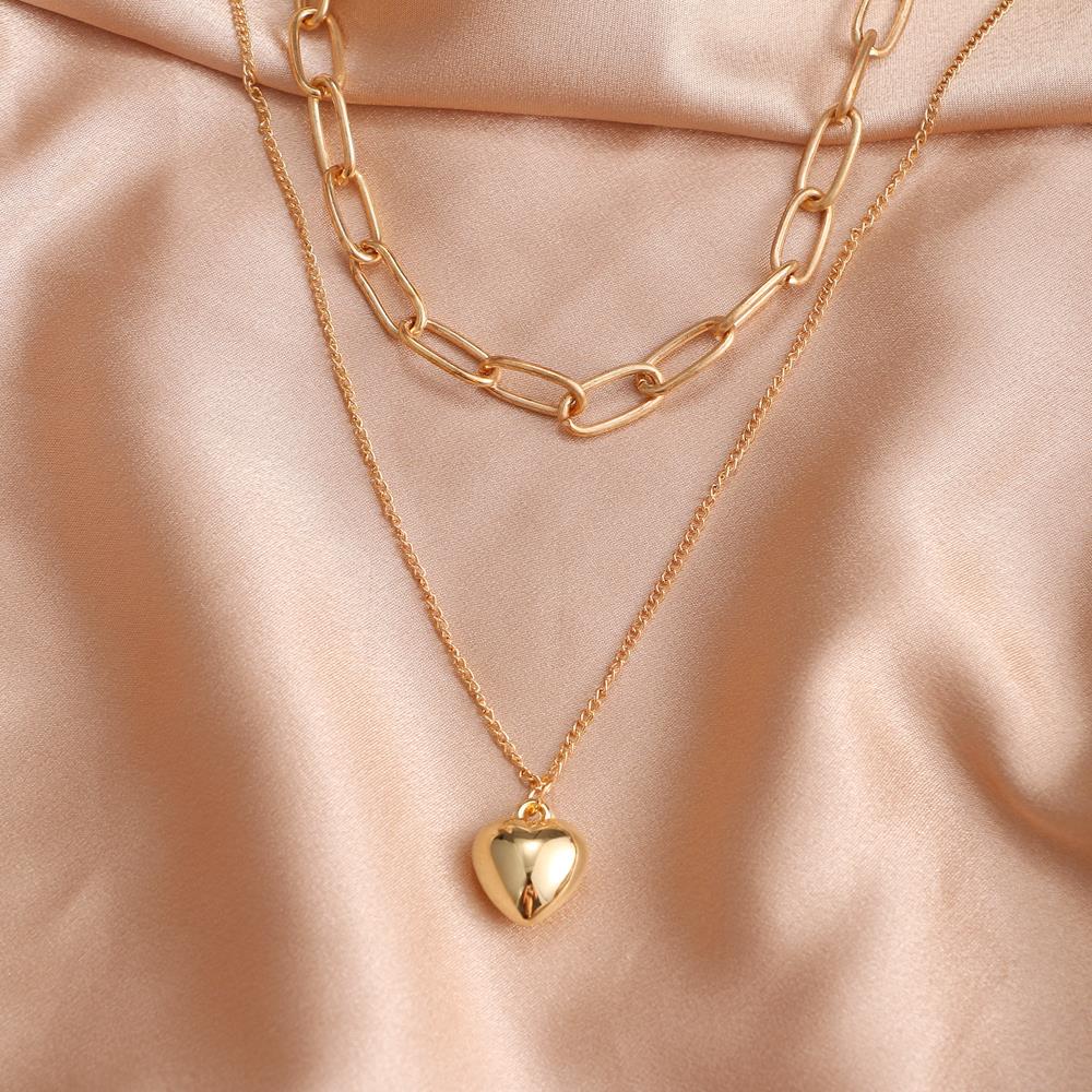 Picture of Love Pendant Sweater Chain Long Multi-Layer Necklaces For Women Fashion Jewelry