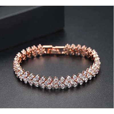 Picture of Women Fashion Roman Style Zircon Crystal Bracelet For Gifts