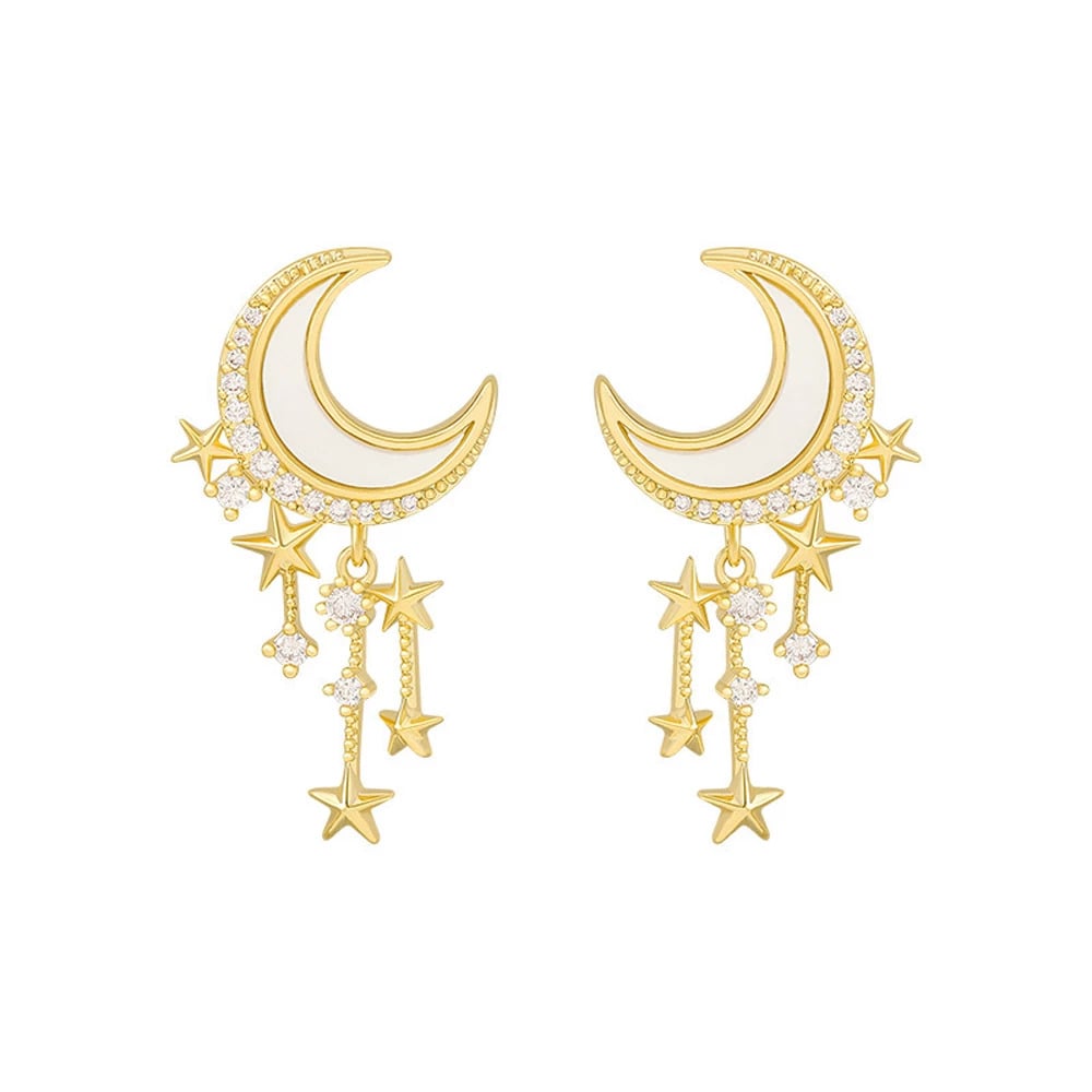 Picture of Tassel Moon Star Earrings