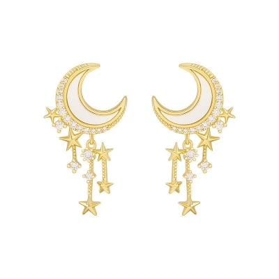 Picture of Tassel Moon Star Earrings