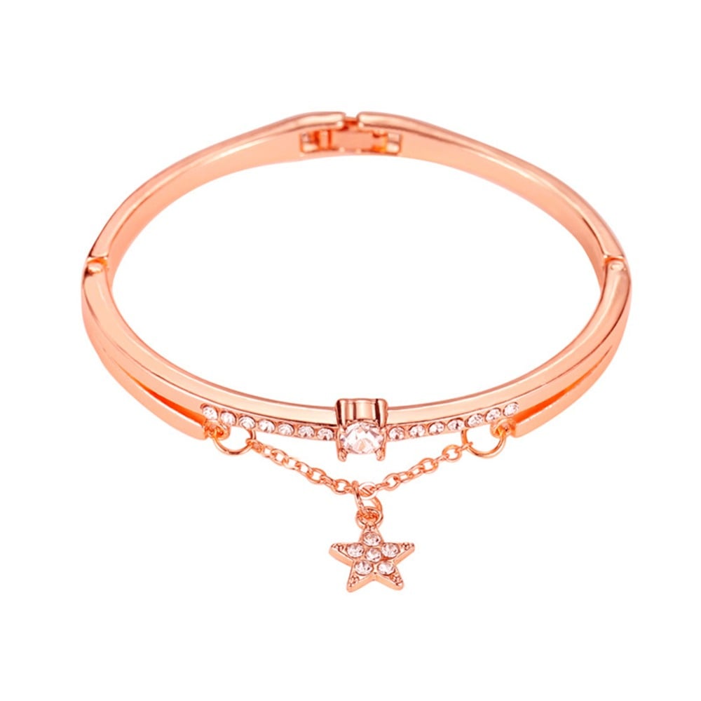 Picture of Gentle Hand Chain Creative Luxury  Alloy Metal Pentagram Rhinestone Bracelets